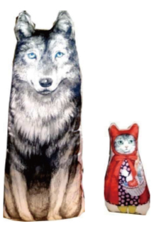MELANTRICK HEMLIGHET メラントリックヘムライト 猫頭巾と狼の関係クッション