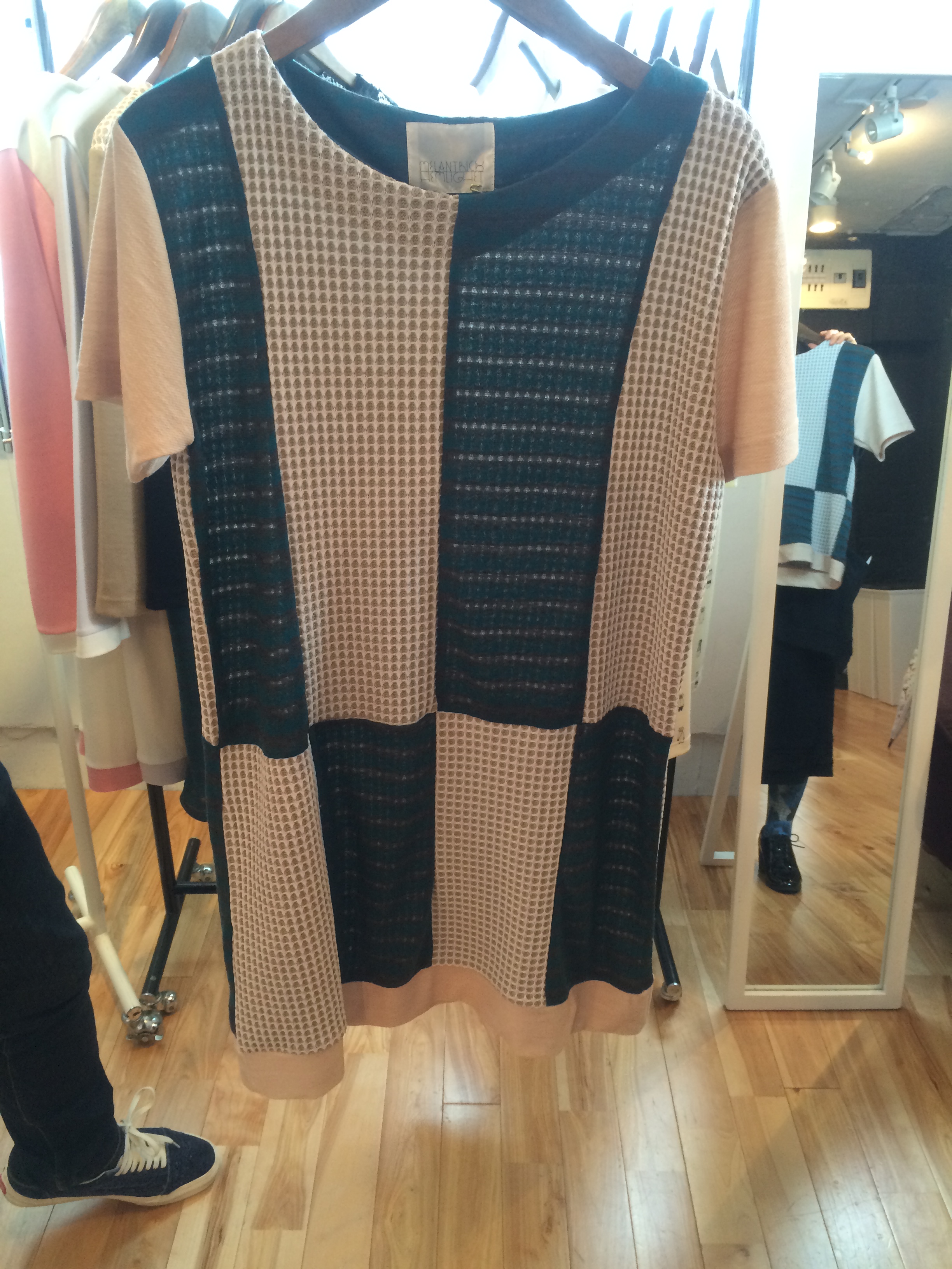 033-510 異素材ミックスワンピース ブラック 12,000＋税