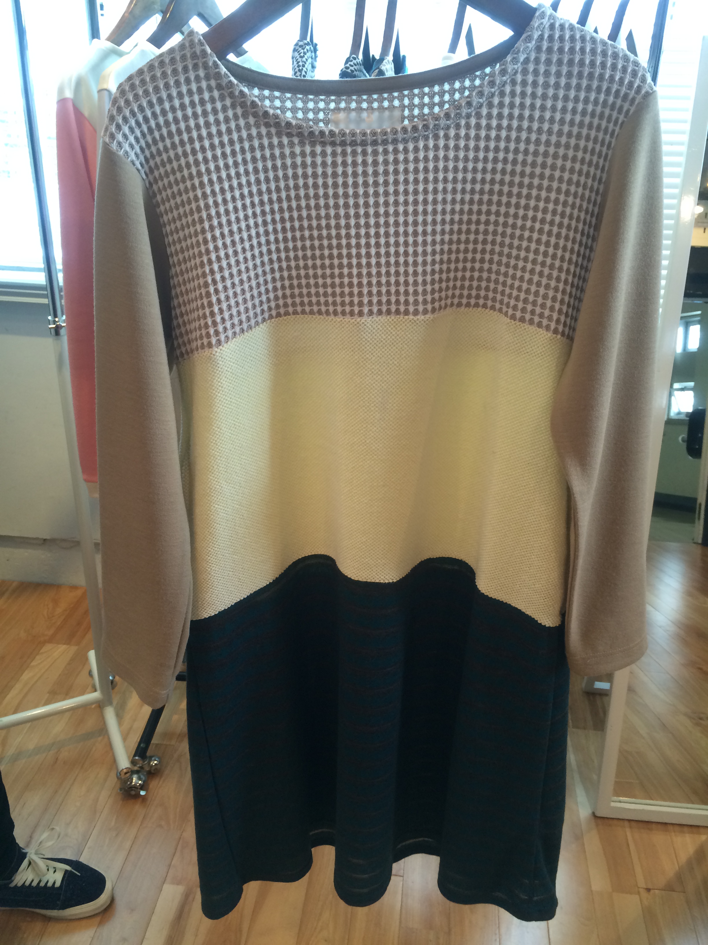 033-508 三段切り替えカットワンピース ブルー 13,000＋税